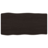 Vidaxl tafelblad natuurlijke rand 80x40x(2-6) cm eikenhout donkerbruin