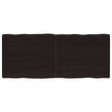Vidaxl tafelblad natuurlijke rand 120x50x(2-4)cm eikenhout donkerbruin