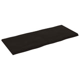 Vidaxl tafelblad natuurlijke rand 140x60x(2-4)cm eikenhout donkerbruin