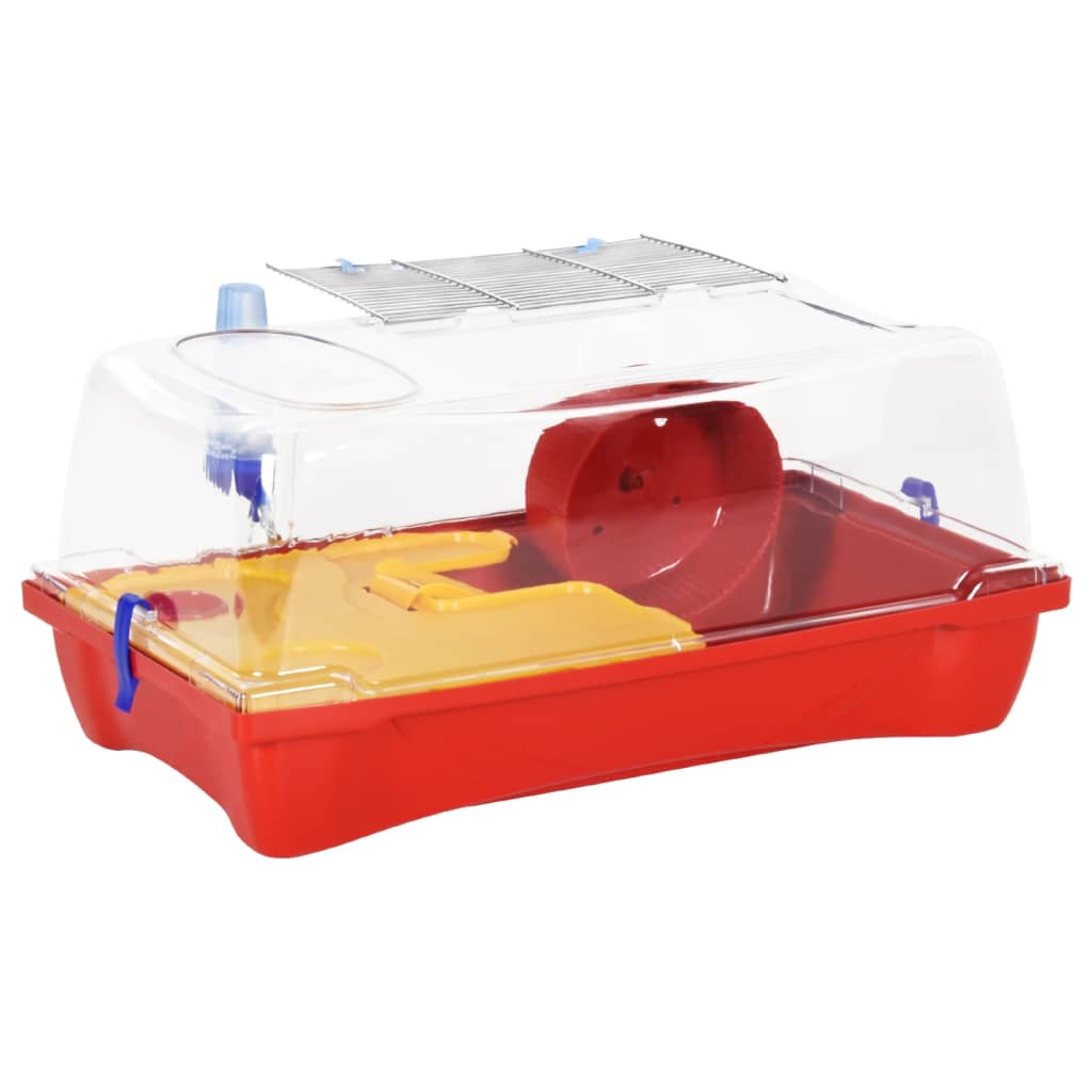 Vidaxl hamsterkooi 57x33x26 cm en polypropène rouge