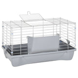 Vidaxl dierenhok kleine dieren 58x32x31 cm polypropeen en metaal grijs