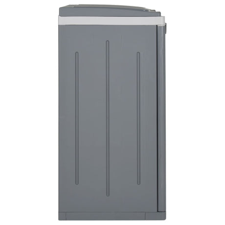 Vidaxl vuilnisbak met 2 deuren 65x45x88 cm pp grijs