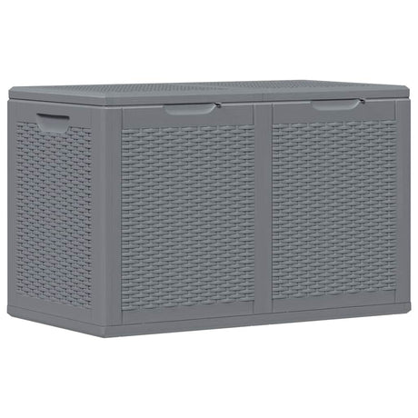Vidaxl tuinbox 180 l pp rattan grijs