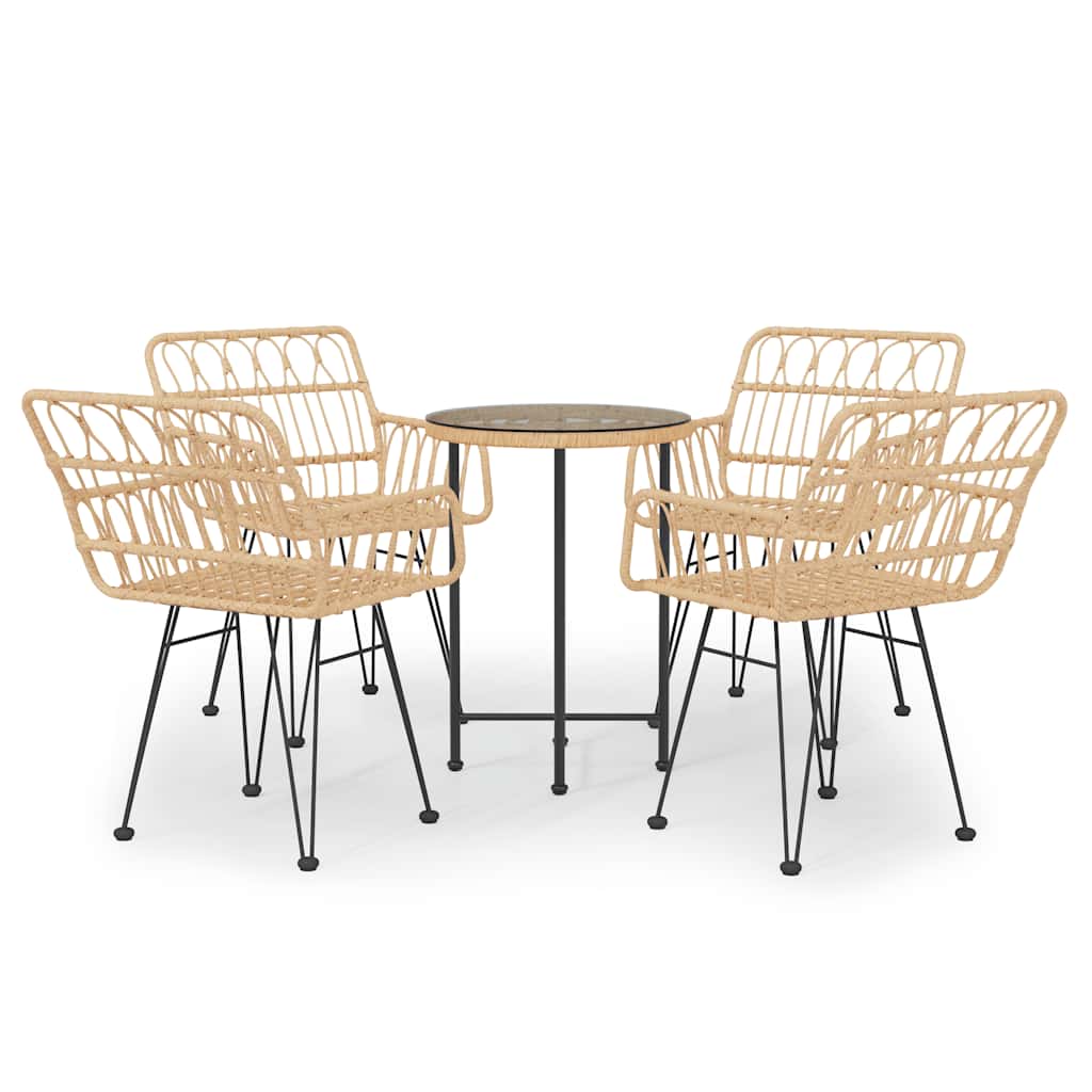 Vidaxl 5-delige tuinset poly rattan