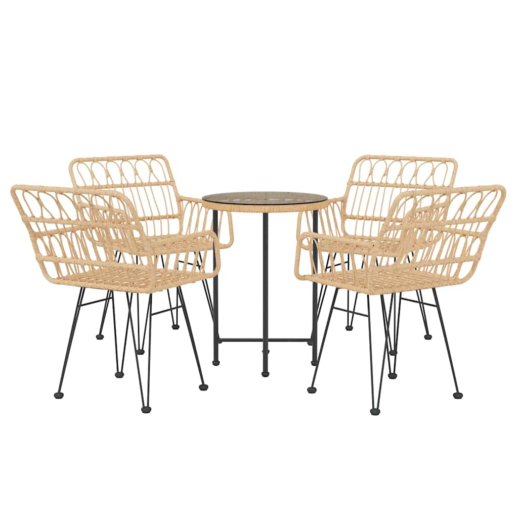 Vidaxl 5-delige tuinset poly rattan