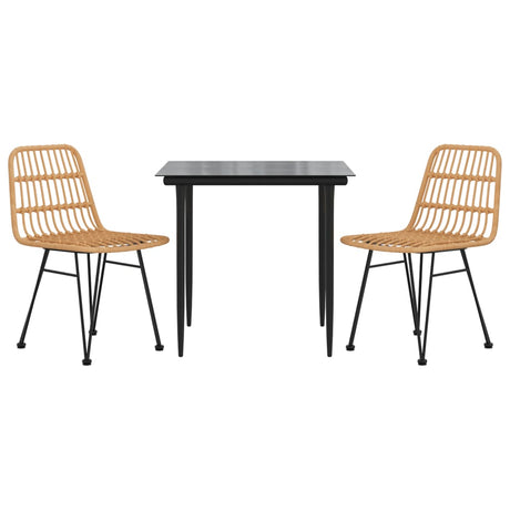 Vidaxl 3-delige tuinset poly rattan