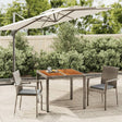 Vidaxl 3-delige tuinset met kussens poly rattan grijs
