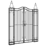 Vidaxl poort 121x8x150 cm smeedijzer zwart