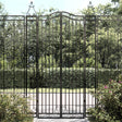 Vidaxl poort 121x8x200 cm smeedijzer zwart
