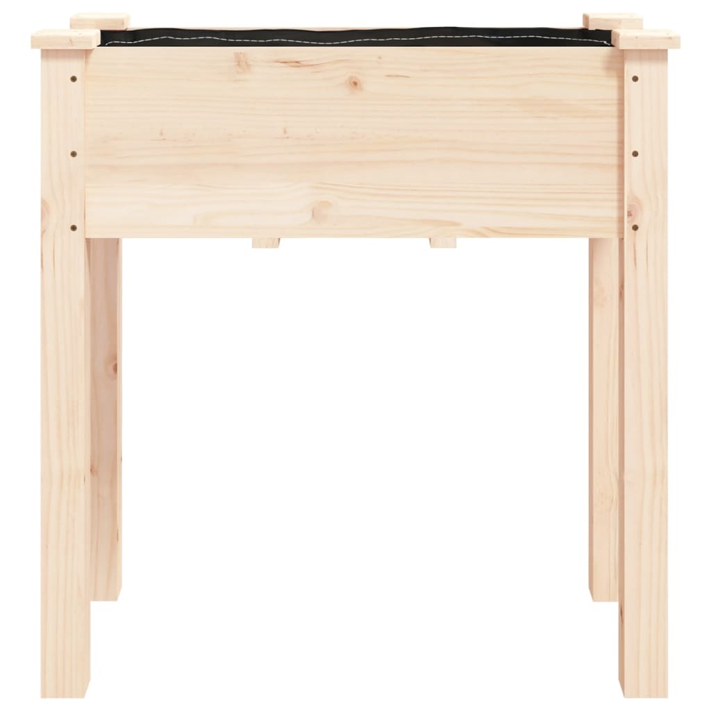 Vidaxl plantenbak met voering 71x37x76 cm massief vurenhout