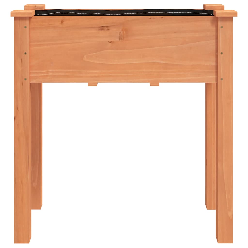 Vidaxl plantenbak met voering 71x37x76 cm massief vurenhout bruin