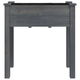 Vidaxl plantenbak met voering 71x37x76 cm massief vurenhout grijs