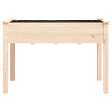 Vidaxl plantenbak met voering 118x59x76 cm massief vurenhout