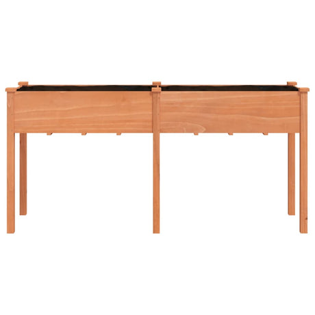 Vidaxl plantenbak met voering 161x45x76 cm massief vurenhout bruin