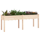 Vidaxl Planter med fôr 203x53x76 cm Solid Pinewood