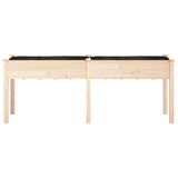 Vidaxl plantenbak met voering 203x53x76 cm massief vurenhout
