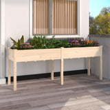 Vidaxl Planter med fôr 203x53x76 cm Solid Pinewood