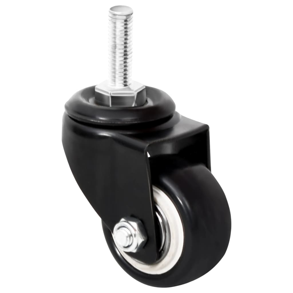 Vidaxl Wheels til planter 4 St 8x3,5x8 cm Iron Black