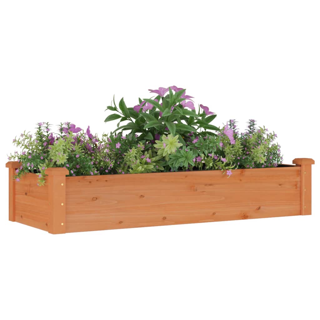 Vidaxl Planter raised with lining 120x45x25 cm pine brown brown