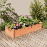 Vidaxl Planter raised with lining 120x45x25 cm pine brown brown