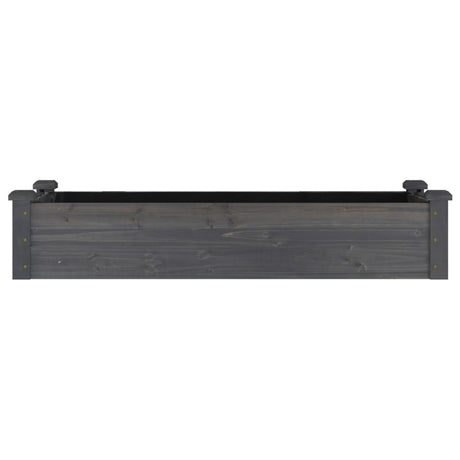 Vidaxl plantenbak verhoogd met voering 120x45x25 cm vurenhout grijs