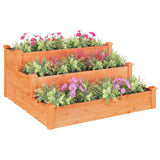 Vidaxl Planter höjde 120x120x56 cm fast tallbrun