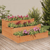 Vidaxl Planter höjde 120x120x56 cm fast tallbrun