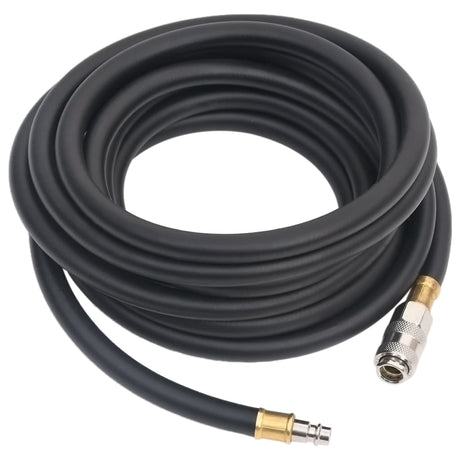 Vidaxl luchtslang hybride 0,6'' 5 m rubber en pvc zwart
