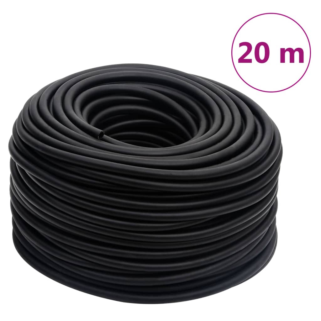 Vidaxl luchtslang hybride 0,6'' 20 m rubber en pvc zwart