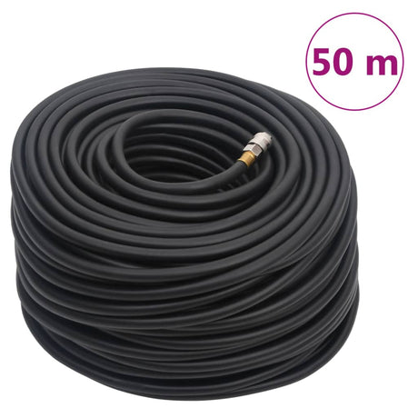 VidaXL Luchtslang hybride 0,6'' 50 m rubber en PVC zwart