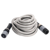 Vidaxl garden hose with spray head 0.6 '' 7.5 m stainless steel silver color