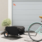 Vidaxl fietstrailer 30 kg ijzer zwart