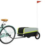 Vidaxl Bicycle Trailer 30 kg di ferro nero e verde