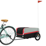 Trailer Vidaxl Bicycle 45 kg di ferro nero e rosso