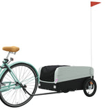 TRAILER VIDAXL BICYCLE 45 kg di ferro nero e grigio