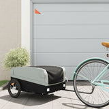 TRAILER VIDAXL BICYCLE 45 kg di ferro nero e grigio