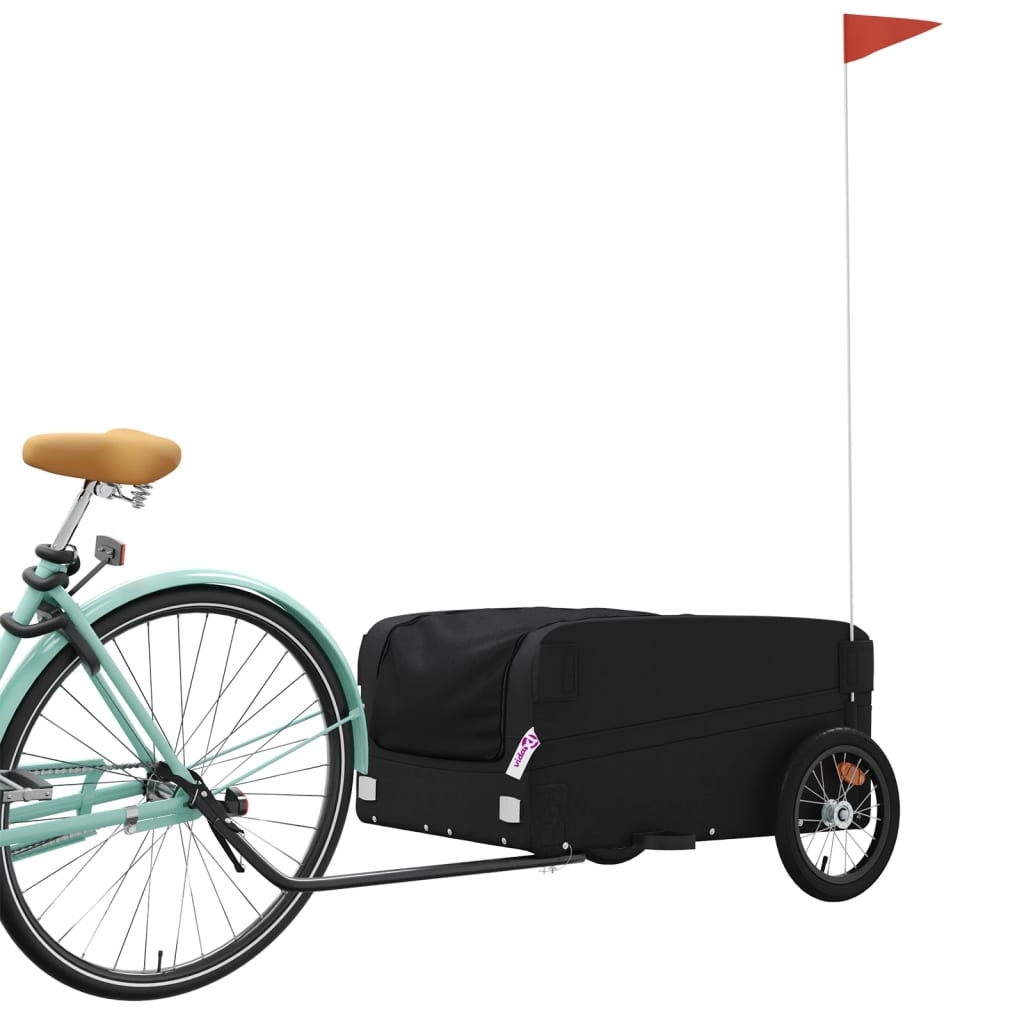 Vidaxl Bicycle Trailer 45 kg di ferro nero