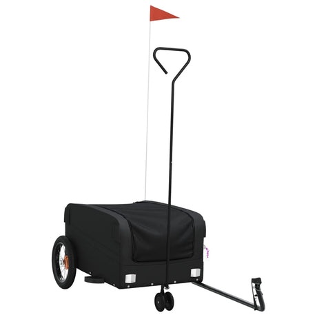 Vidaxl fietstrailer 30 kg ijzer zwart