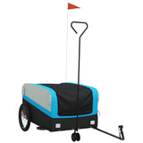 Vidaxl bicycle trailer 45 kg iron black and blue