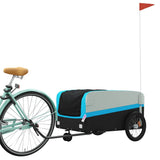 Vidaxl bicycle trailer 45 kg iron black and blue