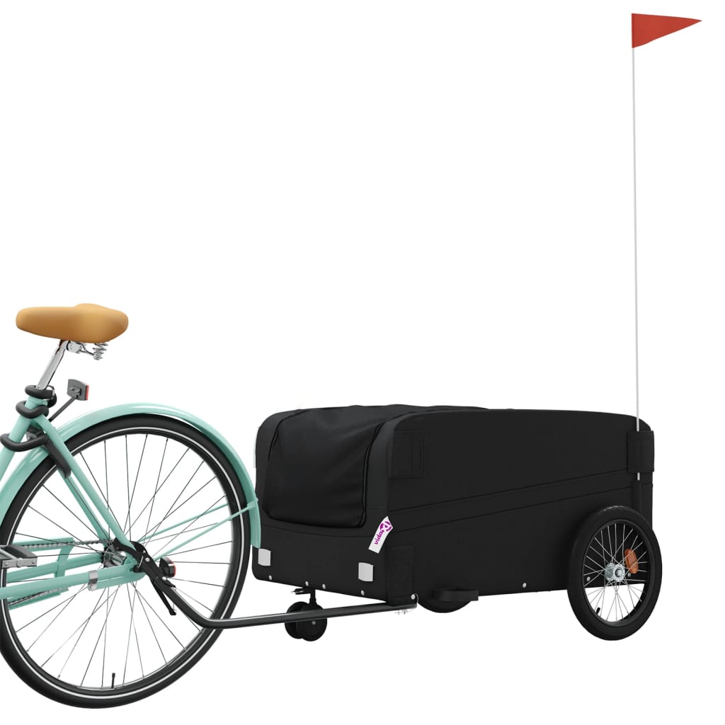 BIDAXL Cykel trailer 45 kg järnsvart