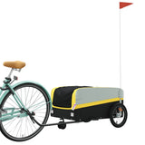 Vidaxl cykeltrailer 45 kg jern sort og gul