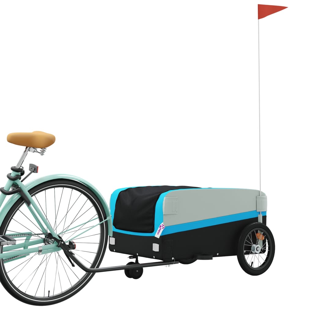 BIDAXL BICYCLE TRAILER 45 kg järnsvart och blå