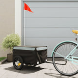 Vidaxl Bicycle Trailer 30 kg di ferro nero e grigio