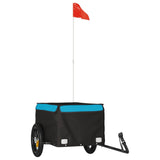 Vidaxl bicycle trailer 30 kg iron black and blue