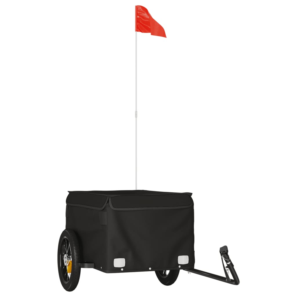 Vidaxl Rower Trailer 30 kg żelaza czarna