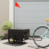 Vidaxl Bicycle Trailer 30 kg de fer noir