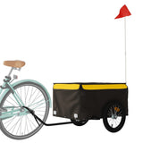 Vidaxl Bicycle Trailer 45 kg železa černá a žlutá