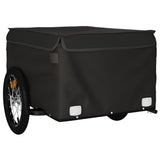 Vidaxl fietstrailer 45 kg ijzer zwart