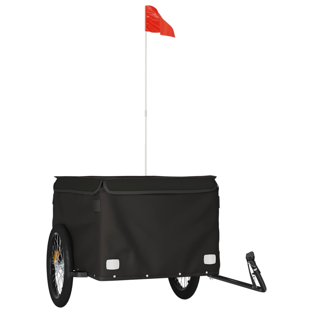 Vidaxl Bicycle Trailer 45 kg di ferro nero